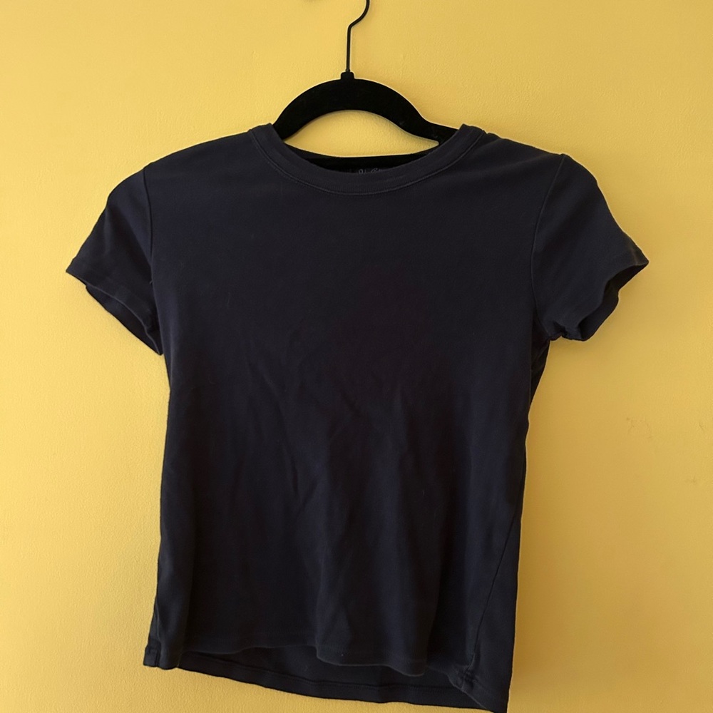 Brandy Melville Black Fitted Short Sleeve T-Shirt